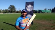 Basil George plays for AUK in ECS T10 Malta 2021 (Image Courtesy: ECN)